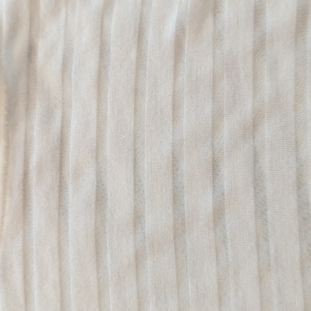 Forever 21 Sheer Long Sleeve Striped Top Off White Size Medium - Picture 4 of 5